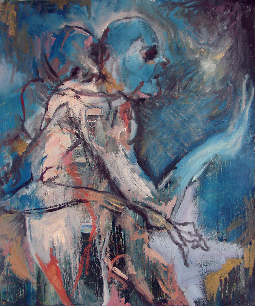 Ayahuasca 01, 2011, oil on paper, 35.4 x 29.5 in, by Daniel Perez Coronel