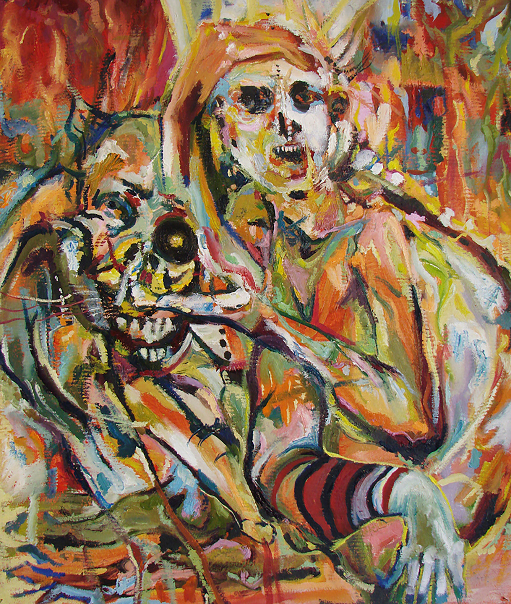 Ayahuasca 02, 2011, oil on paper, 35.4 x 29.9 in, by Daniel Perez Coronel
