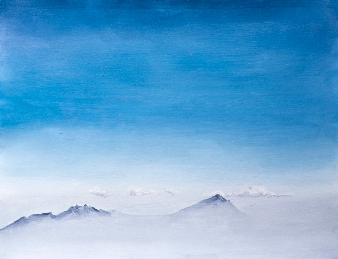 Chiapas Landscape 02, 2013, oil on paper, 21.7 x 26.0 in, by Daniel Perez Coronel