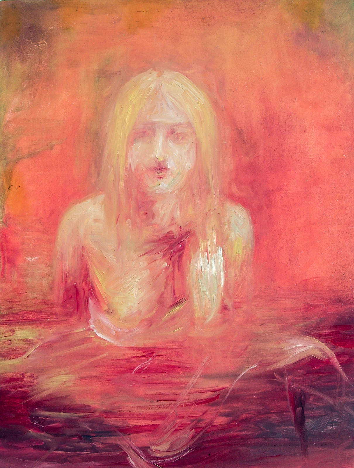 Photo Remixes 2, 2010, oil on canvas, 27.6 x 20.9 in, by Daniel Perez Coronel