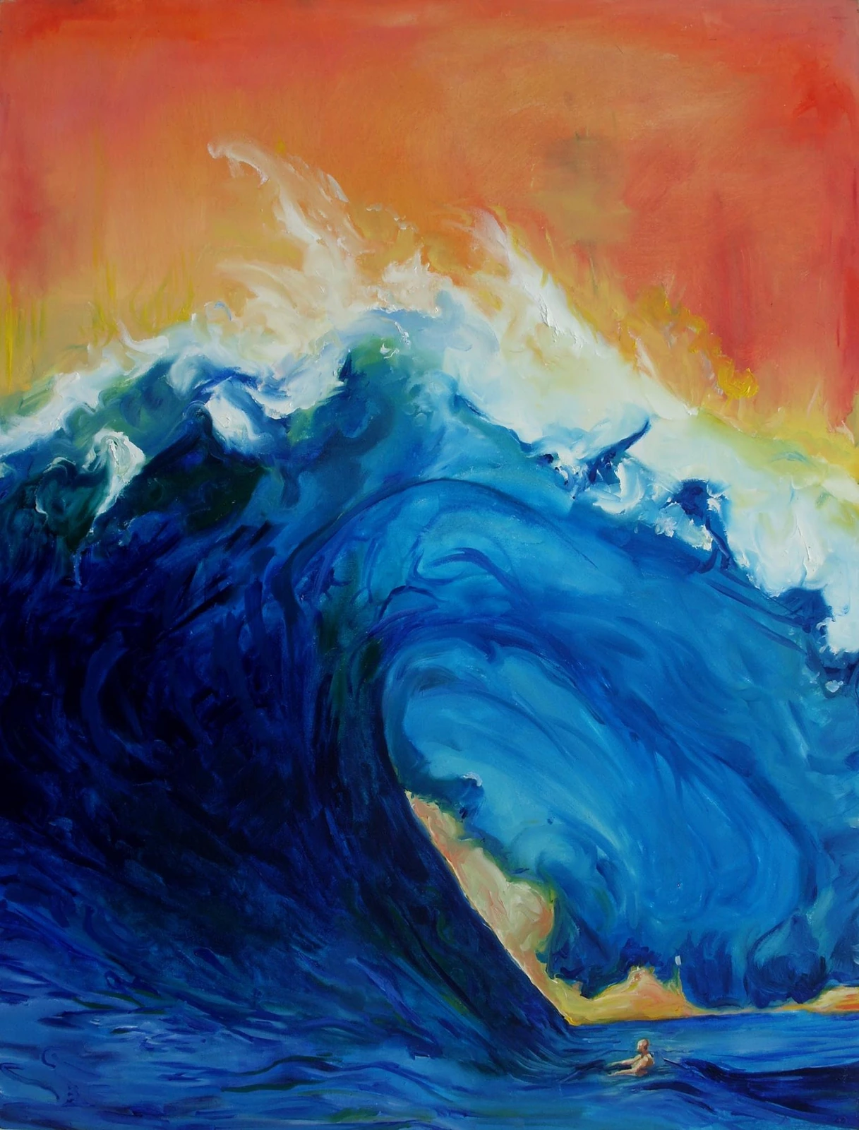 Photo Remixes 4, 2010, oil on canvas, 27.6 x 20.9 in, by Daniel Perez Coronel