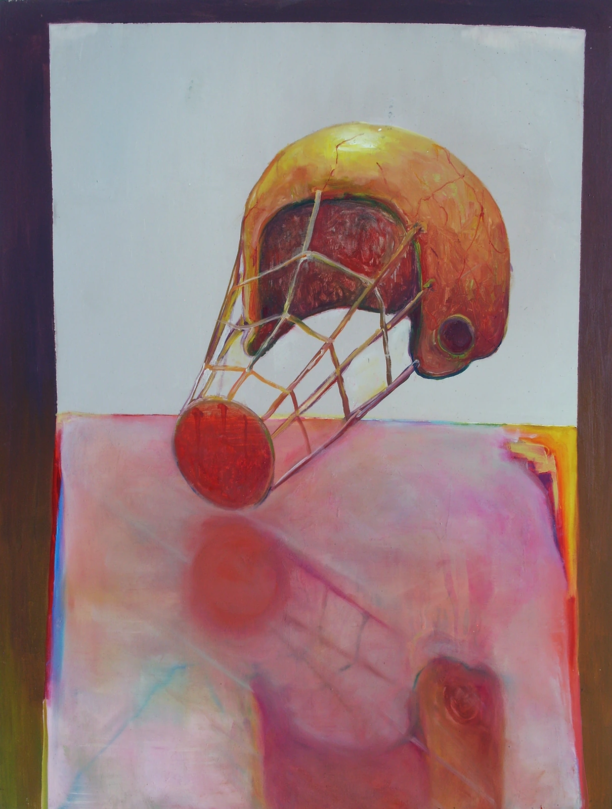 Photo Remixes 9, 2010, oil on canvas, 27.6 x 20.9 in, by Daniel Perez Coronel