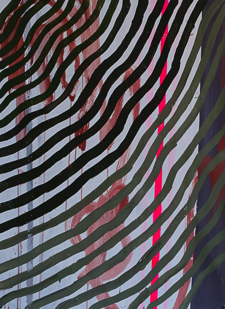 Serie Variaciones del Fénix 8, 2015, acrílico sobre papel, 94 x 69 cm, por Daniel Perez Coronel