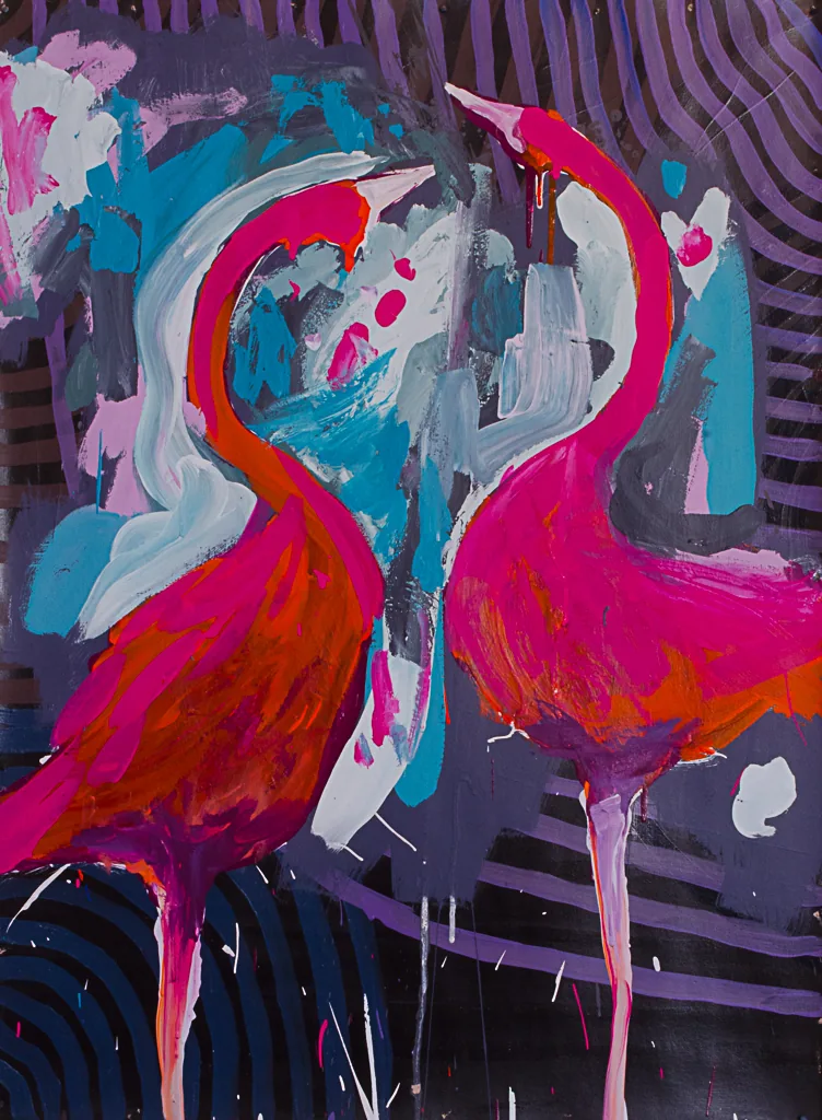 Serie Variaciones del Fénix 11, 2015, acrílico sobre papel, 94 x 69 cm, por Daniel Perez Coronel
