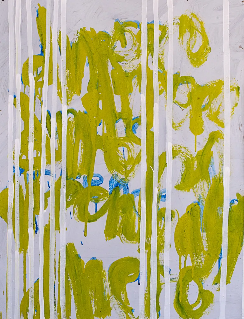 Serie Variaciones del Fénix 18, 2015, acrílico sobre papel, 94 x 69 cm, por Daniel Perez Coronel