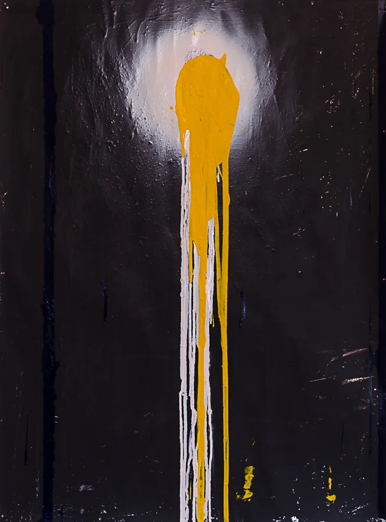 Serie Variaciones del Fénix 47, 2015, acrílico sobre papel, 94 x 69 cm, por Daniel Perez Coronel