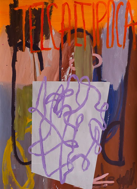Serie Variaciones del Fénix 51, 2015, acrílico sobre papel, 94 x 69 cm, por Daniel Perez Coronel